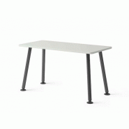 Memo - bureau droit - Herman Miller - 1350x650 mm - mélamine effet grain de bois_2