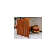 MX - cloison acoustique - Ardal - ossature hêtre avec 2 décors lames persiennes verticales_2