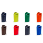 Corbeille publique Ibiza - Polyéthylène HDPE 57,5L - Écologique, Anti-graffiti, Anti-UV, Fixation au sol_2