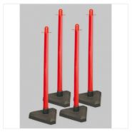 Poteau de signalisation - Direct Signalétique - Quatro pied plastique léger - PVC Ø40mm, hauteur 900mm_2