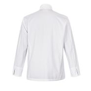 Addict - Veste de cuisine homme - Clément Design - double col montant - fentes côtés - pressions cachées_2