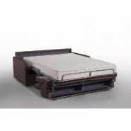 Canapé 3-4 places Paris - Convertible express couchage 160x197 cm - Matelas Excellence Literie 16 cm - Tweed marron_2