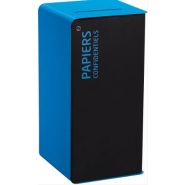 Borne de tri sélectif 75L sans serrure - Support sac sur glissière - CUBATRI_2