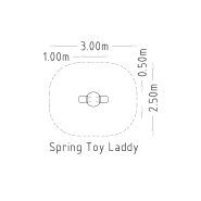 Jeu sur ressort Laddy 2 places pour aires de jeux - réf 8050110 - Hags - Rouge - Fondation à enterrer_2