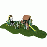 Structure de jeux inox 3 tours - gamme Terra - TE30901I - pour enfants de 1 à 5 ans - capacité 35 enfants_2