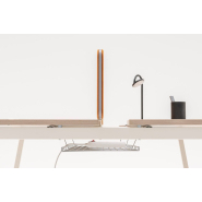 Cloison écran Twin - panneau tapissé, punaisable, avec bande ABS couleur aluminium_2