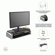 Support écran et organiseur noir_2