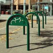 Appui cycles trombone avec signalétique - diamètre 60mm - peint - Réf : 8201053_2