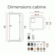Cabinet acoustique 1 personne Domus - Mobel Linea - Chêne moyen , Gris anthracite , Gris_2