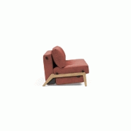 Innovation Living - Canapé design Cubed Wood 02 - Convertible lit 200x160 cm - Tissu Cordufine Rust - Faible encombrement et confort moelleux_2