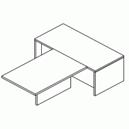 Bureau de Direction design italien avec retour frontal et voile de fond So Terra_2