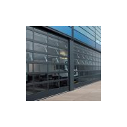 Portes sectionnelles industrielles sur mesure - vitrée A40 - aluminium robuste, sûre et durable_2