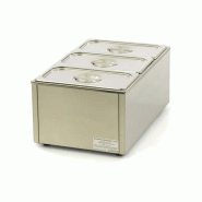 Bain-marie électrique professionnel - 3 x GN 1/3 - avec robinet de vidange - Bacs GN inclus | Maxima_2