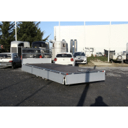 Remorque plateau HUMBAUR HT 355121 - 2 essieux, ridelles alu, roues dessous, châssis modulable_2