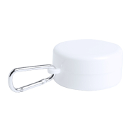 Mug pliable en plastique - avec pilulier et mousqueton - 220 ml - couleur blanc_2