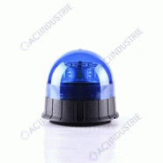 Aci3018r65 - Gyrophare Flash LED bleu homologué R65 - Fixation magnétique, hampe DIN ou 3 points ISO_2
