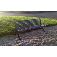Banc public en acier avec traitement anticorrosion et thermolaquage gris 7016 - CARBONE_2