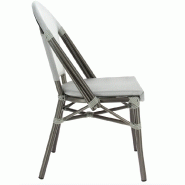 Ligne chr- chaise en aluminium aspect bambou biarritz_2