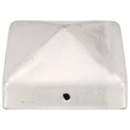 Vidaxl bouchons de poteau de clôture 6 pcs métal galvanisé 71x71 mm 145489_2