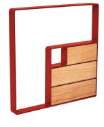 Appui vélos KUB - Structure en acier ou bois exotique - Finition bois lasuré ou acier peint - Lot de 2_2