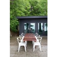 Fauteuil style vintage - Chaise de restaurant avec accoudoir - Structure en acier - Utilisation intérieure ou extérieure_2