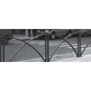 Papillon barrières urbaines - City Design - acier galvanisé - barres centrales croisées et courbes - sur platine ou à sceller_2