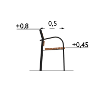 Banc public Taberg réf 8037061 - Hags - Montage en 1 heure - Dimensions 1860x500x800 mm - Poids 49 kg_2