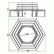 Bancs tour d'arbre SILAOS hexagonal_2