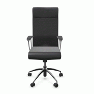 Fauteuil président STANLEY - cuir noir - mécanisme synchrone - neuf - soutien lombaire personnalisé_2