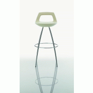 Tabouret de Bar avec repose pieds COSMO - Offisit - Ivoire_2