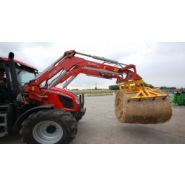 Accessoire pour chargeur frontal - pince à paille avec un vérin