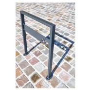 Appui Vélos Milan avec Tôle Signalétique - Hauteur 850/855 mm - Largeur 660 mm - Tube acier 50x30 mm_2