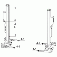 Pont élévateur 2 colonnes 8T wifi avec bras en M_2
