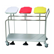 Chariot porte-sac 1 à 4 sacs avec options couvercle et pédale pour la collecte et tri du linge sale - Andromède_2