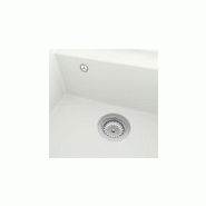 Éviers & plonges évier de cuisine avec trou de trop-plein blanc granit_2