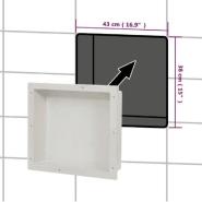 Vidaxl niche de douche blanc mat 41x36x10 cm 151390_2