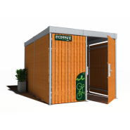 Abri vélo fermé et sécurisé personnalisable - REFUGE - avec options solaires et arceaux modulaires_2