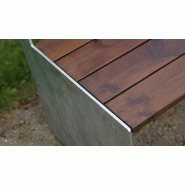 Banc public et méridienne Riga - châssis renforcé 8mm - acier galvanisé ou polyester - pin ou mélèze - 180cm_3