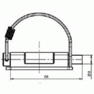 Charnière de remorque (axe débrayable) zinguée 73x61mm - Paire - Lot de 2_2