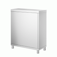 Meuble bas inox central P 600 mm avec portes - 600_2
