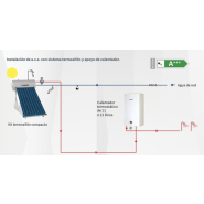 Kit chauffe-eau solaire avec réservoir 150 litres