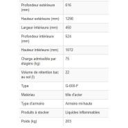 208518W - Armoire de sécurité coupe-feu G 600-F, 90 minutes, 1 étagère, charnières à droite_2