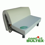 Canapé BZ convertible FLO bleu 140x200 cm - Matelas confort Bultex 15 cm - Faible encombrement_2