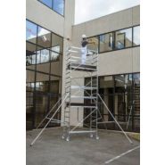 Échafaudage roulant aluminium pliant T-ONE 155 - Comabi SNC - Hauteur de travail max 7,70 m - Base pliante et montage rapide_2