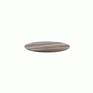Infinity mange-debout avec piètement blanc + plateau HPL Tropical Wood Ø70 cm_2