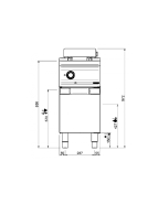 Friteuse électrique - 18 Litres sur placard - 1 bac - Acier inoxydable AISI 304 - MBM_2