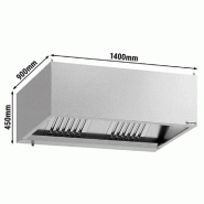 Hotte caisson inox statique 1m40 avec filtre et éclairage | Profondeur 900 mm_2