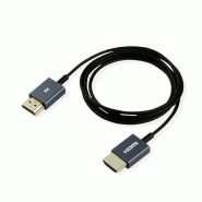 ROLINE Câble HDMI Ultra HD avec Ethernet, M/M, Ultra-Slim, coaxial, noir, 1,5 m_2