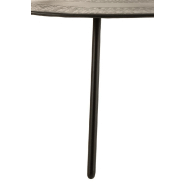 Table basse ronde Mistie en aluminium noir - Design élégant avec plateau à motifs - Diamètre 92 cm_2