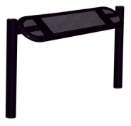 Assis-debout inox brossé - structure en tube acier Ø 76mm - assise perforée_2
